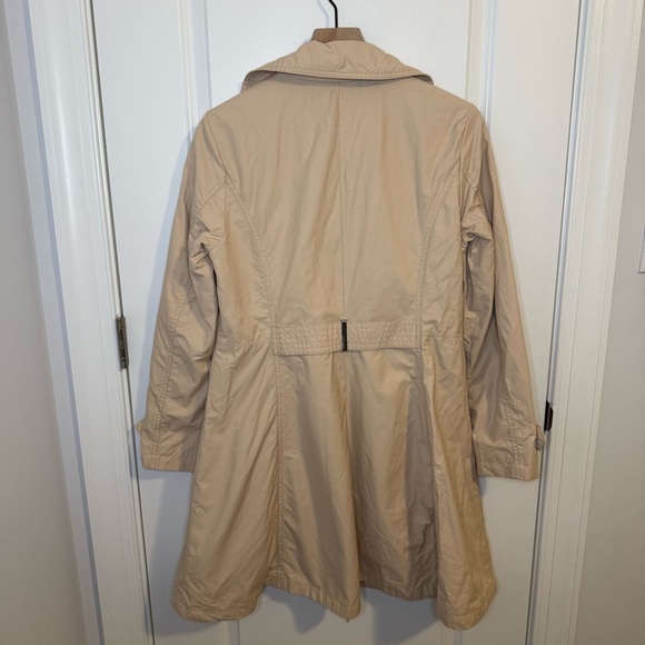 Vince Camuto Womens Beige Tan Double Breast Trench Coat Size Medium Warm - Picture 6 of 10